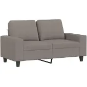 vidaXL Canapé à 2 places Taupe 120 cm Tissu