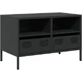 vidaXL Armoire TV noire 68x39x43,5 cm Acier laminé à froid