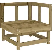 vidaXL Canapé d'angle de jardin Bois de pin imprégné