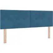 vidaXL Tête de lit LED avec bandes lumineuses LED bleues 160 cm velours