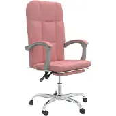 vidaXL Chaise de bureau avec fonction chaise longue Rose similicuir