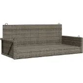 vidaXL Banc suspendu Gris 119x56x48 cm Poly rotin