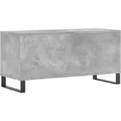 vidaXL Armoire à panneaux gris béton 100x38x48 cm Bois composite