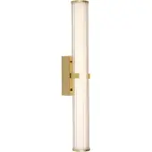 Searchlight Applique murale moderne, fixation par pince, acier doré, verre blanc, éclairage LED, 23W, 3000K