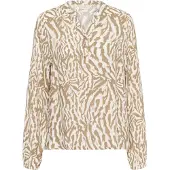 Kaffe Chemisier 'KAmathilde' beige / blanc