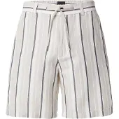 BOSS Chino Short Mélange Lin Rayé Beige taille 32