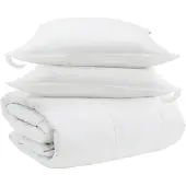 vidaXL Ensemble couette et oreiller 3 pcs Blanc Plume de duvet