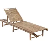 vidaXL Bain de soleil de jardin avec support en bambou