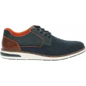 Rieker Chaussure à lacets bleu marine / marron / orange