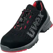 Uvex 1 Chaussures basses S1 noir, rouge largeur 10 Gr. 50