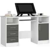 Akord Bureau ANA 124 cm Blanc Graphite