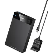 UGREEN Boîtier pour disque dur SATA 3,5'' (HDD/SSD) noir