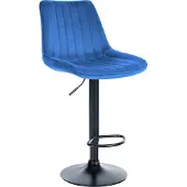 CLP Tabouret de bar Toni en velours, réglable en hauteur et pivotant - couleur gris, structure blanche