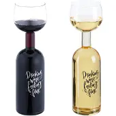 Relaxdays Verre à vin , grand verre à vin avec inscription, cadeau original pour les amateurs de vin, verre à vin 750 ml, transparent