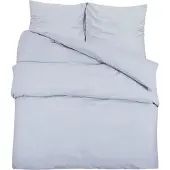 vidaXL Ensemble de literie Gris 155x220 cm coton