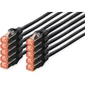 Digitus DK-1644020-BL10 patch cable Cat. 6, S/FTP, 2.0 m, schwarz, 10er