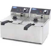 Maxima - Friteuse Gastro - 2 x 8 l - 2 paniers - Jusqu'à 2,8 kg de frites
