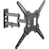 Krüger&Matz Support TV universel, LCD/LED, bras réglable à double articulation, 23-55 pouces, Noir