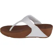 FitFlop Lulu Leather Toepost Teenslippers - Wit - Maat 41