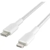 Belkin Câble De Recharge Usb-c Vers Lightning Tressé 2 M Charge Rapide - Blanc