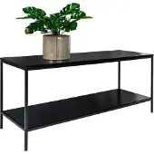 Ebuy24 Vita Meuble TV avec 2 tablettes de rangement, noir.