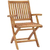 vidaXL Klappbare Gartenstühle 4 Stk. Massivholz Teck