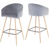 Mendler Tabouret de bar -D72 (lot de 2)