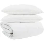 vidaXL Ensemble couette et oreiller 3 pcs Blanc Plume de duvet