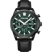 Police Montre à affichage analogique vert