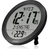 KIENZLE Horloge radio-pilotée avec affichage de la température intérieure, noire