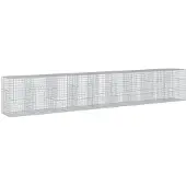vidaXL Gabion avec couvercle 900x100x150 cm Fer galvanisé