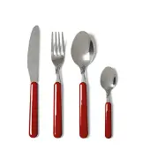 Excelsa Set de couverts Of 24 pièces Fashion Acier Rouge