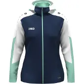 Jako Veste à capuche Dynamic pour femmes - 6870D, Couleur:marine/blanc/minze, Taille:S (34/36)