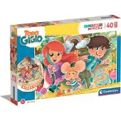 Clementoni Puzzle de sol géant Gigio la souris 40 pièces