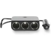 Nedis Universal DC Power Adapter - Adaptateur allume-cigare - 150 W - tension d'entrée : 12 V CC - 12 V CC - courant de sortie maximal par port : 4.0 A - noir