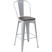 MCW Tabouret de bar -A73, assise en bois incluse