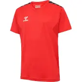 Hummel T-Shirt fonctionnel 'Authentic' rouge feu / noir / blanc