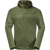 Jack Wolfskin Veste en polaire 'Hirschberg Hooded FZ M' vert