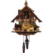 Engstler - 4832_QMT - Coucou - Quartz - Noyer - avec musique avec couple de danse - 42 cm