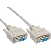 Intos 12224 Câble null-modem, 9 broches prise femelle / prise femelle, 3m, encapsulé