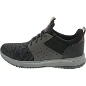 SKECHERS Baskets basses 'Delson Camben' marron / taupe / gris clair / noir