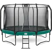 Salta First Class trampoline - Ø 427cm - Vert - avec housse de trampoline Échelle