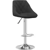 vidaXL Tabouret de bar noir velours