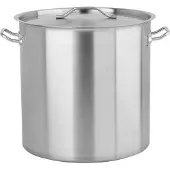 TRIZERATOP Casserole haute avec couvercle 40 x 40 cm, 50 l, acier inoxydable 201
