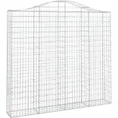 vidaXL Gabion avec arc surélevé 200x30x180/200 cm Fer galvanisé