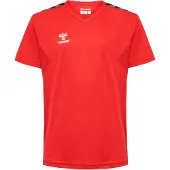 Hummel T-Shirt fonctionnel 'Authentic' rouge feu / noir / blanc