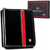 Rovicky Petit portefeuille zippé en cuir pour homme -