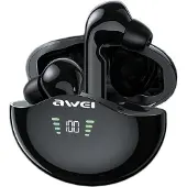 Awei Casque Bluetooth 5.3 T12P Tws+ Docking Station Noir/Noir