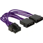 DeLOCK - Adaptateur secteur - alimentation interne 4 plots (M) pour 8 broches EPS12V (F) - 15 cm - violet