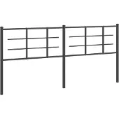 vidaXL Tête de lit en métal noir 193 cm